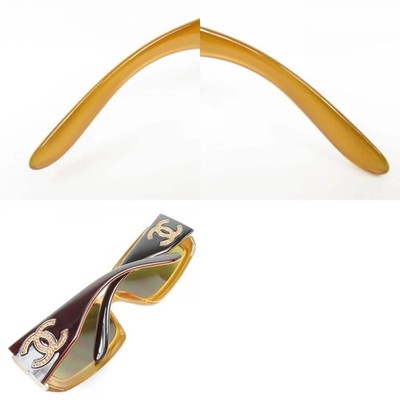 CHANEL CC Vintage Logo Mother of Pearl Sunglasses 6022-Q Brown