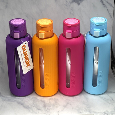 4 PACK Dunkin 2024 Soft Touch Hydration Bottle 24oz ***FREE GIFT W/PURCHASE***