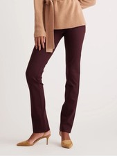 Quince Burgundy Ultra-Stretch Ponte Straight Leg Pants Women’s Size Medium NWT