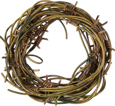 4 Pcs 32.8 Foot Fake Barbed Wire Rusted Western Props Decor Plastic Faux Wire Wr