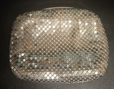 Vintage Comeco Silver Mesh Purse, 6" X 4" Size Zipper Pull