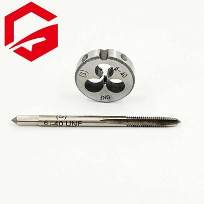 6-40UNF Machine Tap and Die Set HSS Thread Tap with Round Thread Die, Right Hand