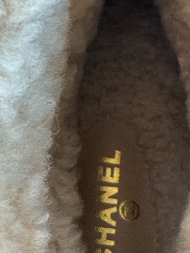 Chanel Mujer Cadena Detallada Piel de Oveja Forrada Gamuza Botines Talla EU 38 US 8 - Imagen 21 de 24