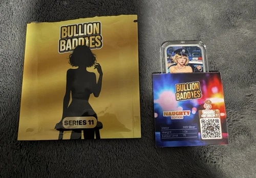 New ListingBullion Baddies Backstage Series 11 Naughty Candy Cuffs 1 Ounce Silver Limited