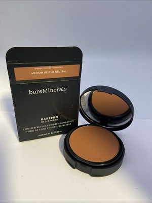 bareMinerals MEDIUM DEEP 45 NEUTRAL Barepro 16hr Perfecting powder Foundation..