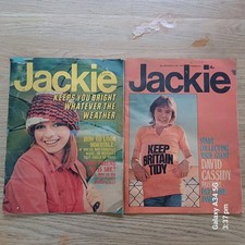 2 Vintage Jackie Magazines -  March 1973 ( David  Cassidy ) & Sept 1975 . 