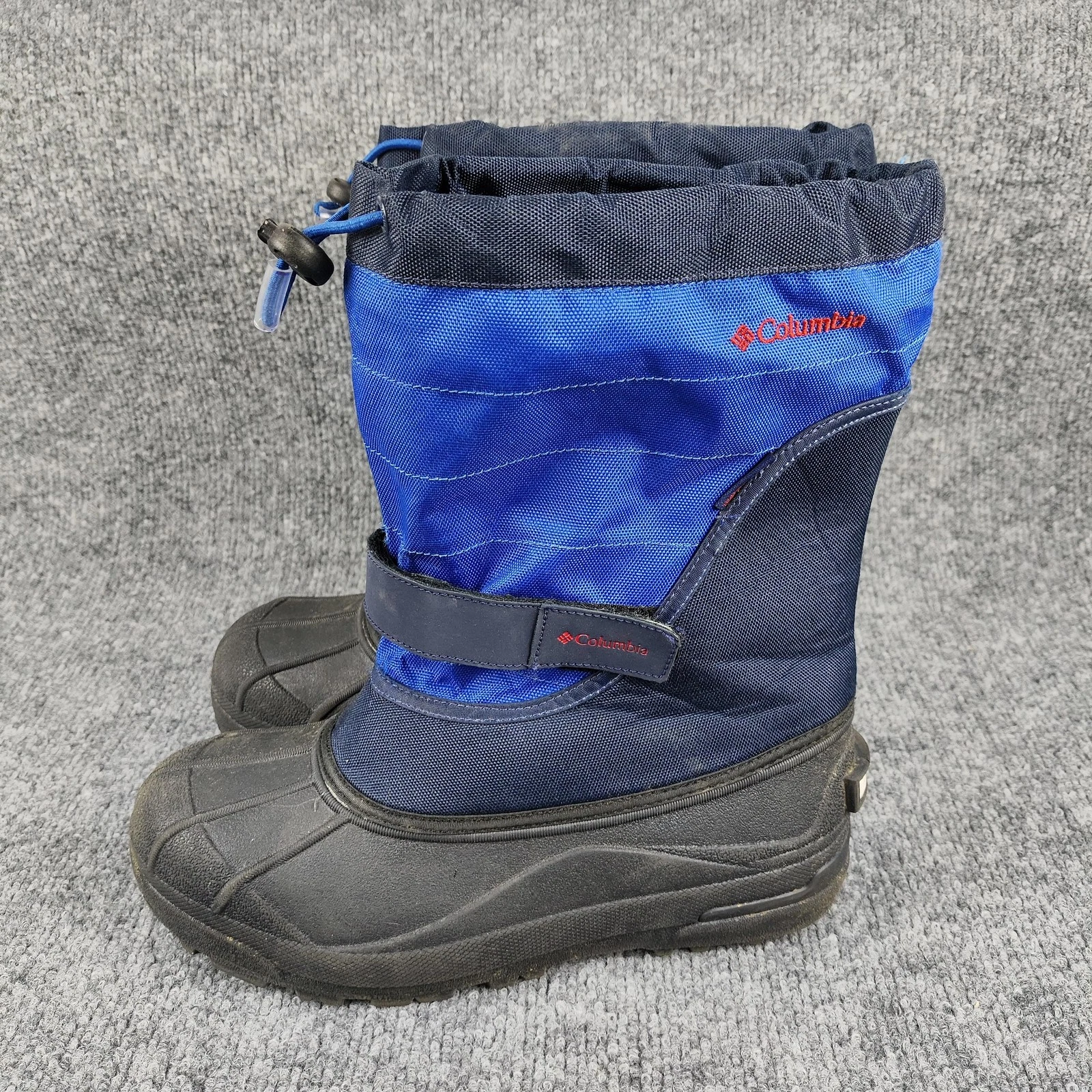 Columbia Snow Boots Mens Size 6 Blue Waterproof Insulated Hook & Loop BY1326-464