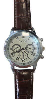 YAZOLE Quarzuhr Männer Herren Uhr Armbanduhr Quarz Leder