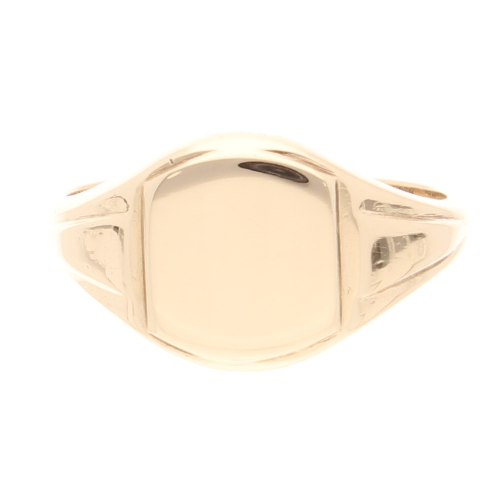 9Carat Yellow Gold Signet Ring (Size P) 11mm Widest