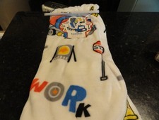 new Plush velvet Throw TODDLERS Blanket Super soft CONSTRUCTION TRUCKS colorful