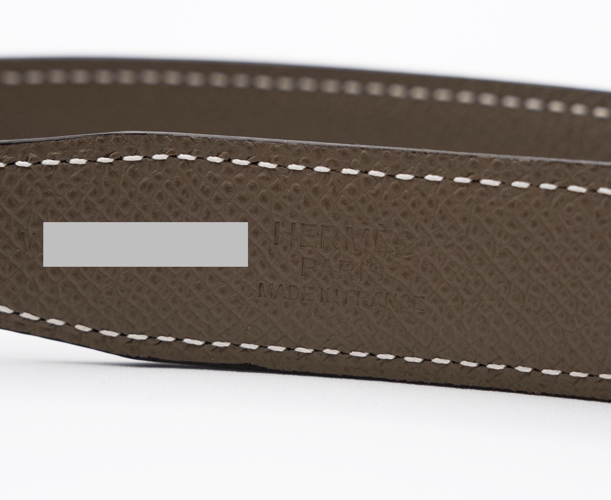 Hermes Mini H belt buckle & Reversible leather strap 24mm 42.5”L Hermès Mini H Belt Buckle & Reversible Leather Strap 24mm 75  main image 2
