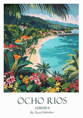 7_Ocho Rios Print, Ocho Rios Travel Poster, Jamaica Travel Poster, Caribbean Pri