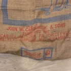 Vintage 100lb Eshelman Red Rose Swine  Feed burlap Sack Bag.  farm decor pigs — photo 2