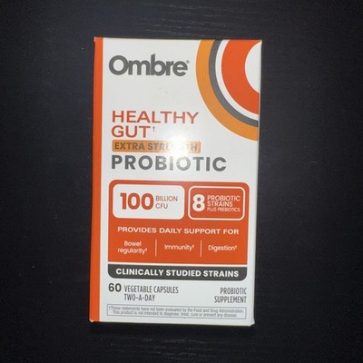 Ombre Healthy Gut Extra Strength Probiotic Supplement 60 Vegetable Capsules