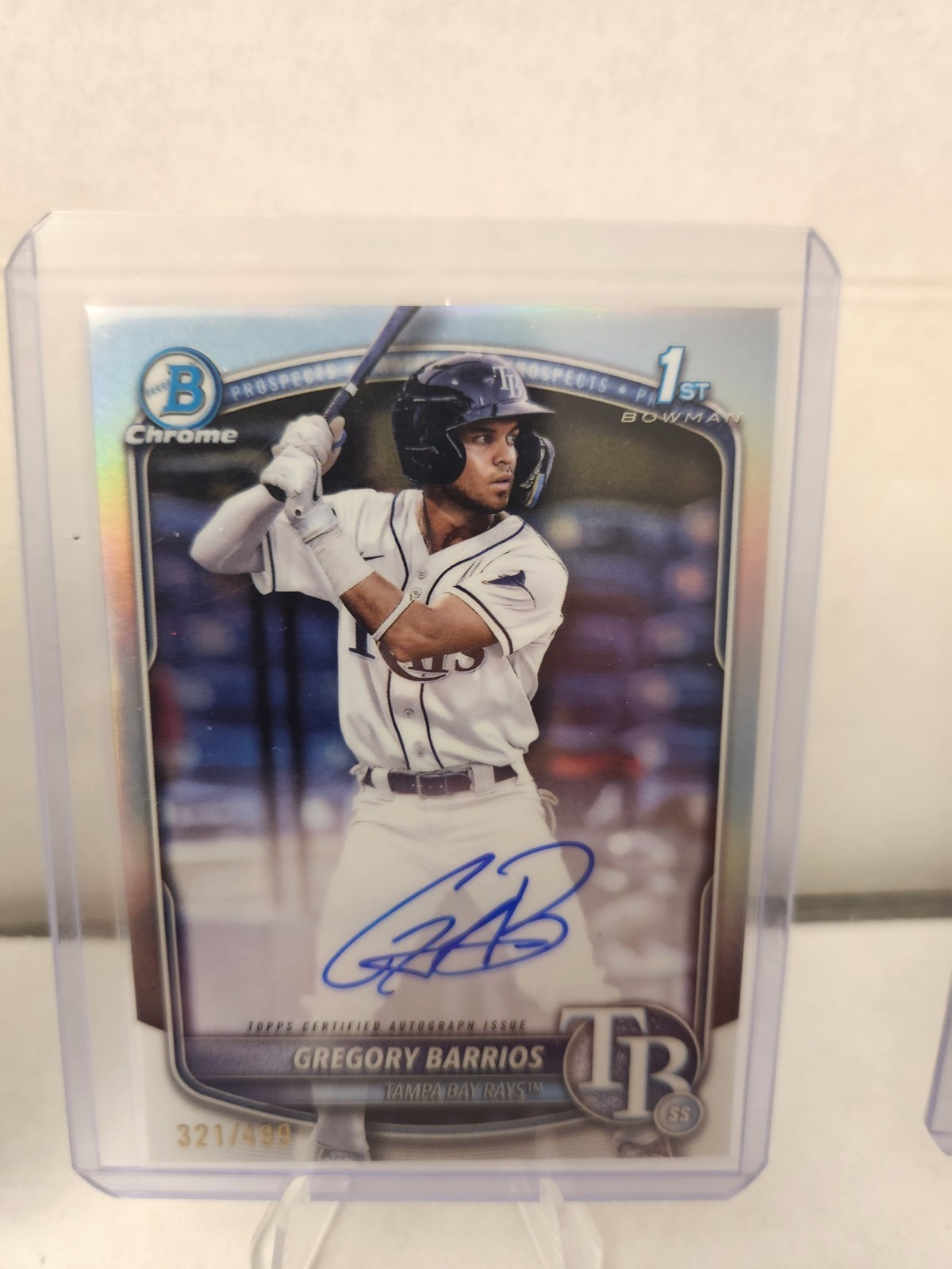 2025 Bowman - Chrome Prospect Autographs Gregory Barrios #CPA-GB Refractor /499