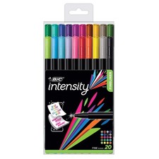 BIC Intensity Fineliner Marker Pen 1 Count Pack of 1 , Assorted Fine Point 