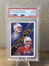 2000 Fleer Tradition Rookies Tom Brady Dave Stachelski #352 (RC) PSA 8 Patriots