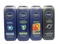 NIVEA Men 3-in-1 Body Wash 16.9oz Variety Pack 4ct