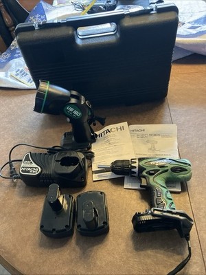 Hitachi DS 12DVF3 12D 12v Drill/Light Combo W/ 2 Batteries, Charger, & Case