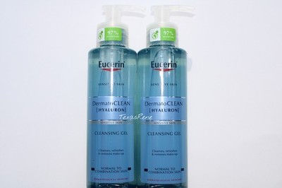 2x Eucerin DermatoCLEAN [HYALURON] Cleansing Gel 200ml sensitive skin