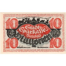 [#293352] Germany, Bielefeld, 10 Millionen Mark, 1923-09-09, UNC