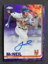 2019 Topps Chrome Jeff McNeil Purple Rookie Refractor #’d/250 NY Mets RC Auto