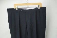 Rota Solid Dark Blue 100 Wool Mens Dress Pants Sz 56 Eu Brand New