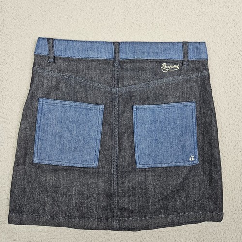 Bonpoint Girl's Blue Mini denim Buttons front Skirt Size 14 - Picture 2 of 9