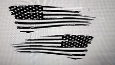 2x Truck Decal American Flag Large Size Pair Set Large Truck Graphics. Any Color