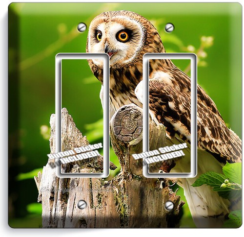 BEAUTIFUL WISE OWL GREEN FOREST LITTLE LIGHT SWITCH OUTLET WALL PLATE ROOM DECOR - Picture 8 of 34