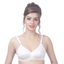 3Pc 100 Cotton Light Weight Wire free Ultimate Lift Women Bra unPadded