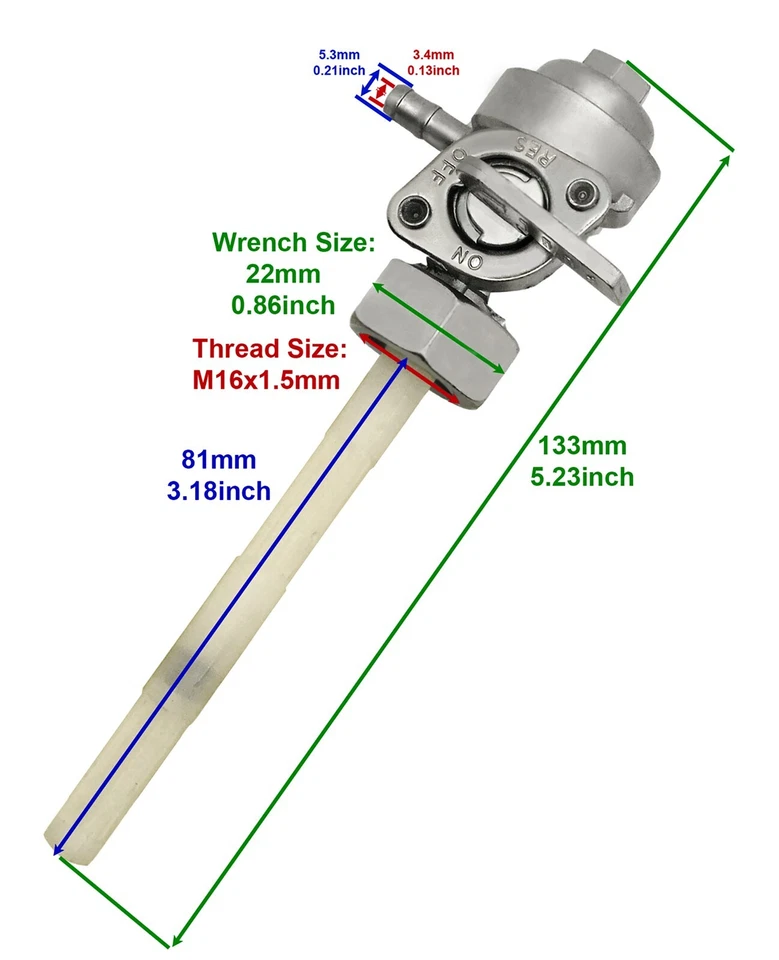 Fuel Tank Petcock For Honda CB750K 750 Four 1979 1980 / CB750 L Limited Edition Foto 2 de 4