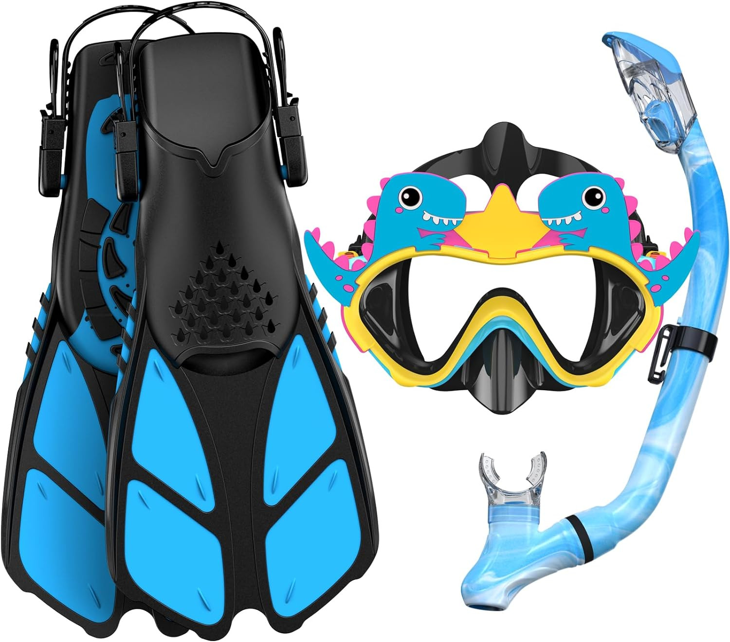 Equipo De Snorkel Para Adultos Aletas Y Bolsa De Viaje Para Nadar Y Snorkel