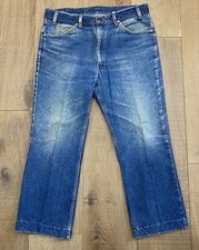 Vtg 80s Levis Orange Tab 517 Denim Jeans Flare Bootcut Hemmed USA 38x30