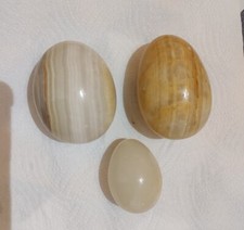 Decorative Stone/ Marble Eggs X 3