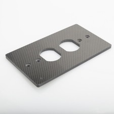 HiFi Carbon Fiber AC Power Duple Receptacles Wall socket Outlet Cover Plate