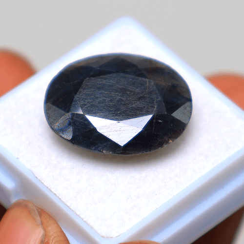 4 Stück Madagaskar Natürlicher Blauer Saphir 18 mm-20 mm Unbehandelt Ovalschliff Edelsteine Posten - Bild 6 von 13