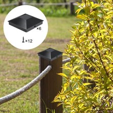 6Pcs Pyramid Post Caps Covers for 4x4 Deck Garden Decking Fence Post Toppers