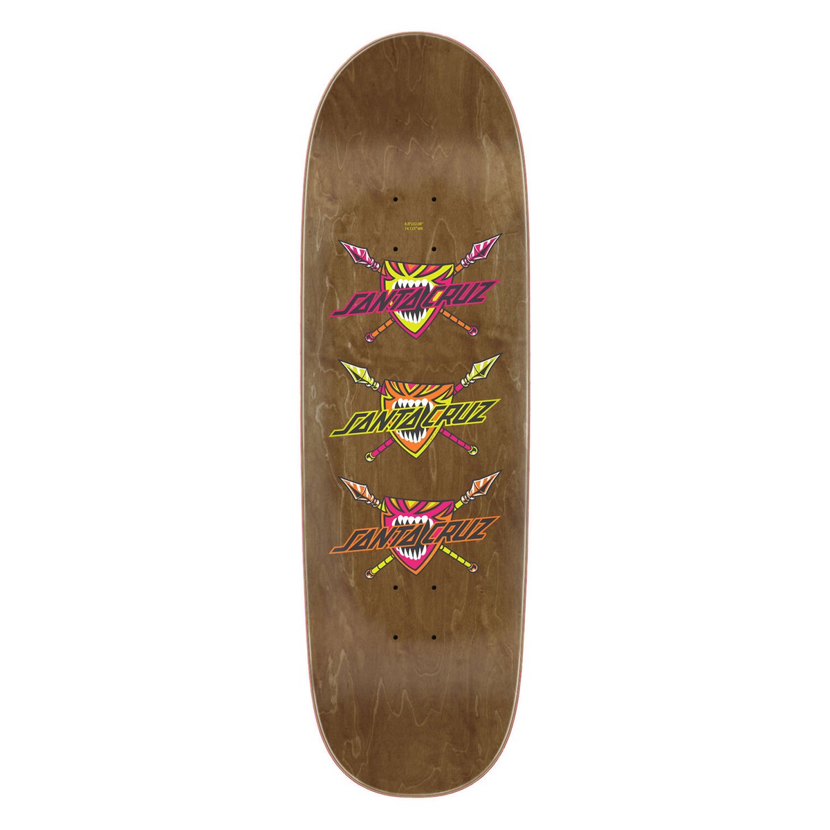 Santa Cruz Salba ゴールドデッキ Santa Cruz Salba スケートボードデッキ ゴールド ストリート系