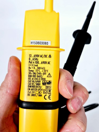 Martindale VT12 Two Pole Voltage and Continuity Tester, Yellow Electrical Test - Picture 17 of 22