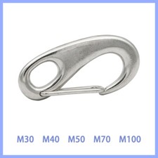 Marine 304 Stainless Steel Egg Shape Spring Snap Hook Clip QuickLink Carabiner