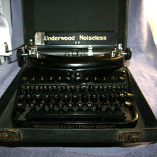Vintage Underwood Noiseless 77 Typewriter In Hard Case thumbnail