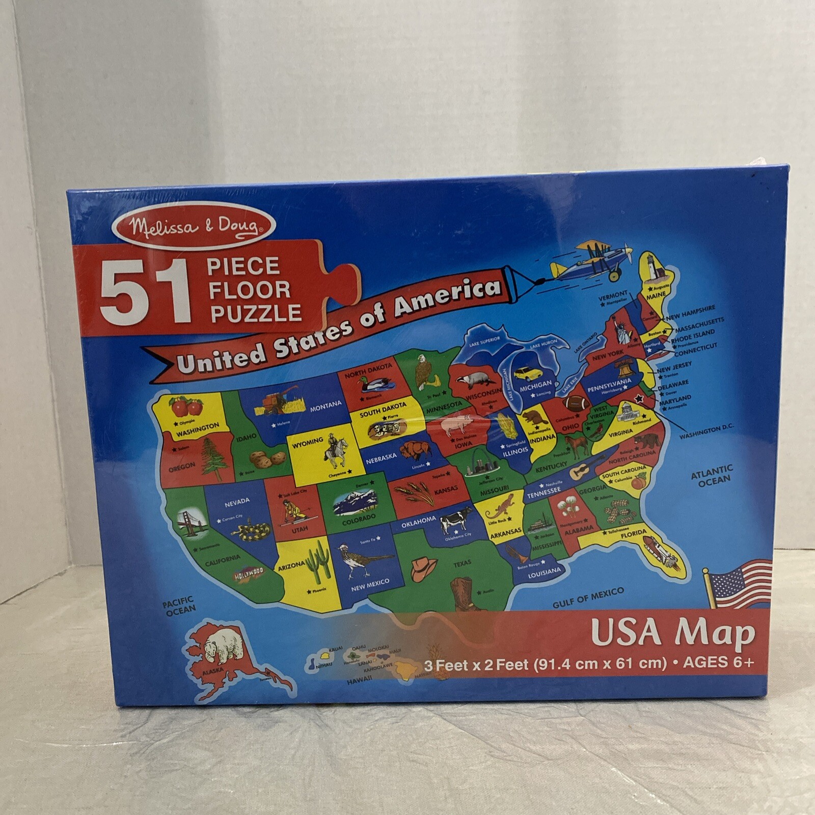 Melissa & Doug USA Puzzle - 51-teiliges Lernpuzzle Für Kinder