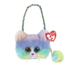 NEW 2020 Adorable TY Fashion Beanie Boos HEATHER Cat Mini Crossbody Purse MWMTs