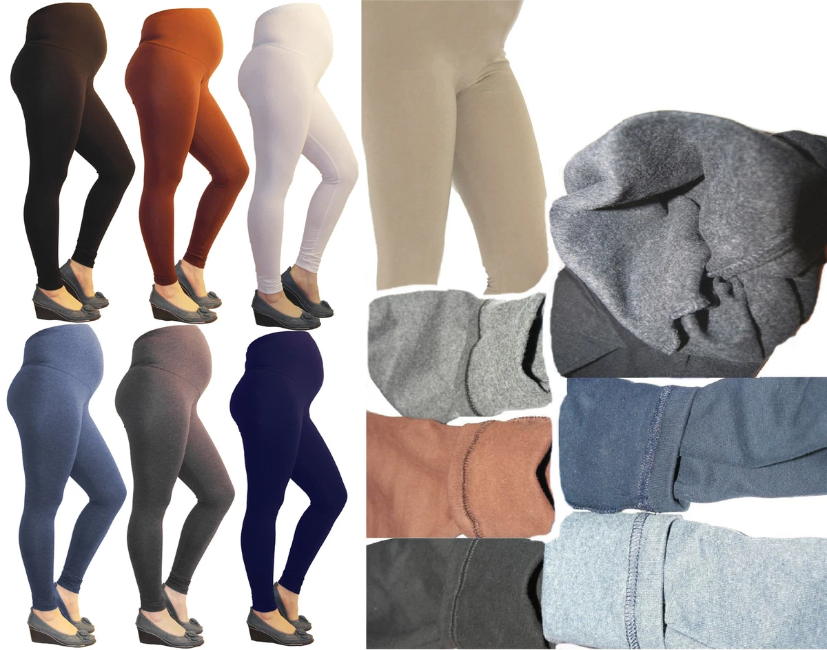 Maternity Leggings Thermal Long Trousers Pants Cotton Fleece Inside