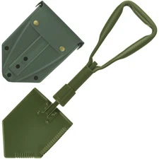 US Army Strong Entrenching Tool Folding Shovel + Cover Military Camping Survival