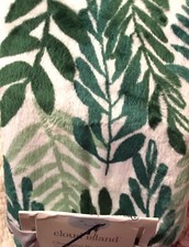 Cloud Island Green Fern Changing Pad Cover Leaves - White NEW