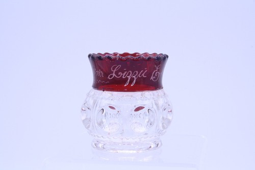 EAPG US Glass Ruby Stained Excelsior Toothpick Worlds Fair 1893 Chicago - Picture 4 of 17