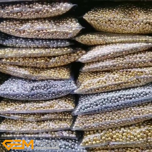 14K Yellow Gold Filled Round Smooth Spacer Loose Beads For Jewelry Making 100Pcs - Bild 2 von 41