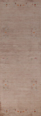Durable and Stylish Hand-Knotted Gabbeh Tribal Style Runner Rug 3x10 ft